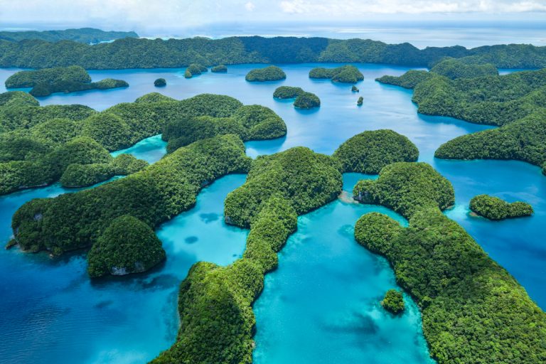 Palau Scenic Flight Over The Rock Islands + Pictures